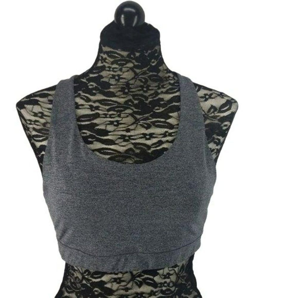 Old Navy Woman's Criss Cross Go Dry Gray Sports Bra Size Large
